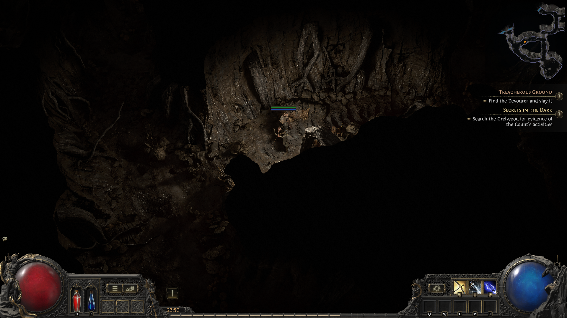 The caves in PoE II are dark but glistening with intrigue.