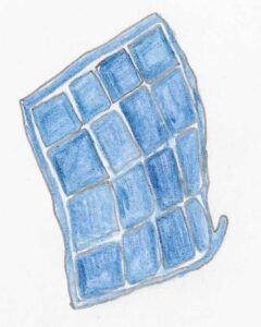 Decorative. A handrawn blueprint that looks more like a cloth, maybe. Who knows.